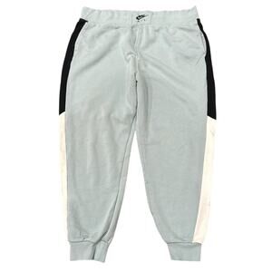 Nike Air Women's Fleece Joggers Light Blue Black White Size XL